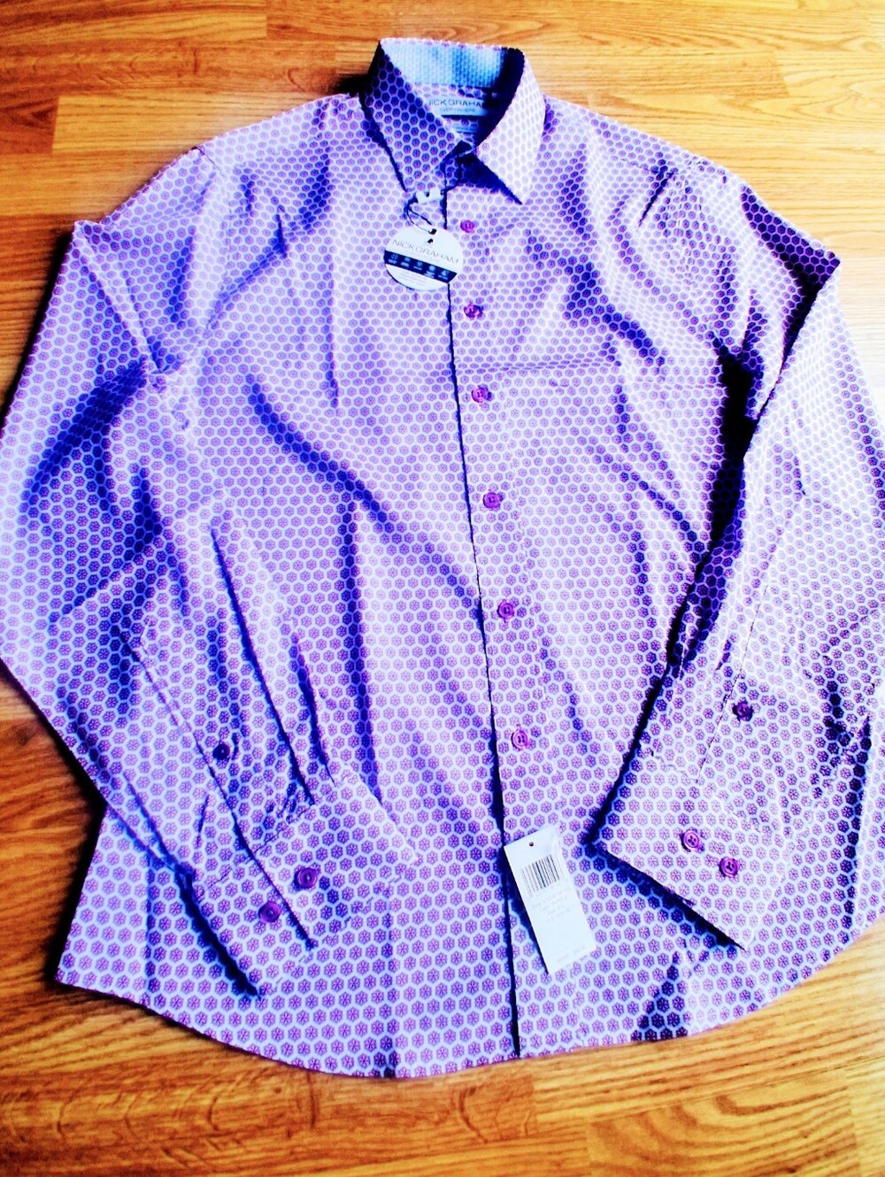 NWT Mens Shirt, Nick Graham ,sz S Reg, S  Long, MSRP $65